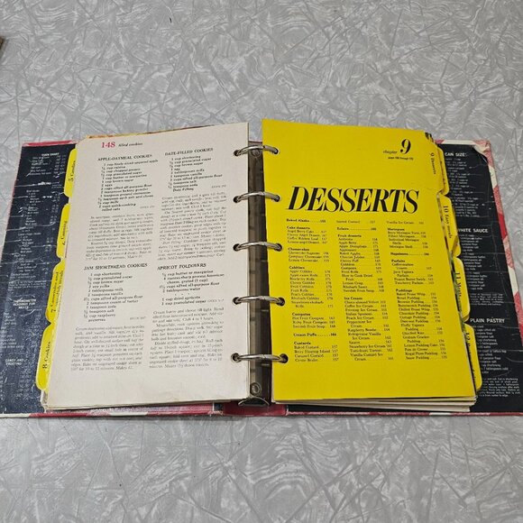 Better Homes New Cookbook 1978 hardcover ephemera paper 5 ring binder good cond. - Picture 10 of 11